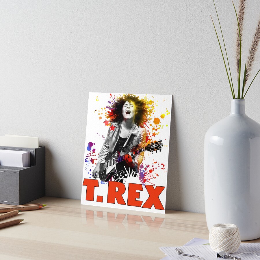 T-shirt T.Rex Marc Bolan Rock Band - Design Rétro, Blanc, Taille L, Cadeau Pour Fan De Musique