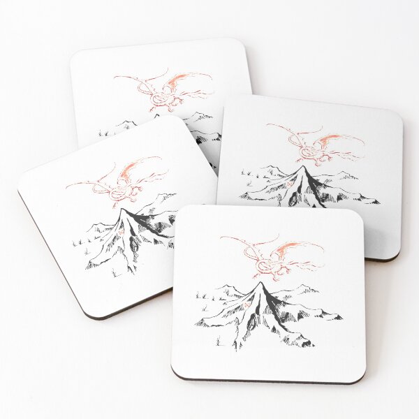 Item preview, Red Dragon Above A Single Solitary Peak  Fan Art  designed and sold by Threadrock.