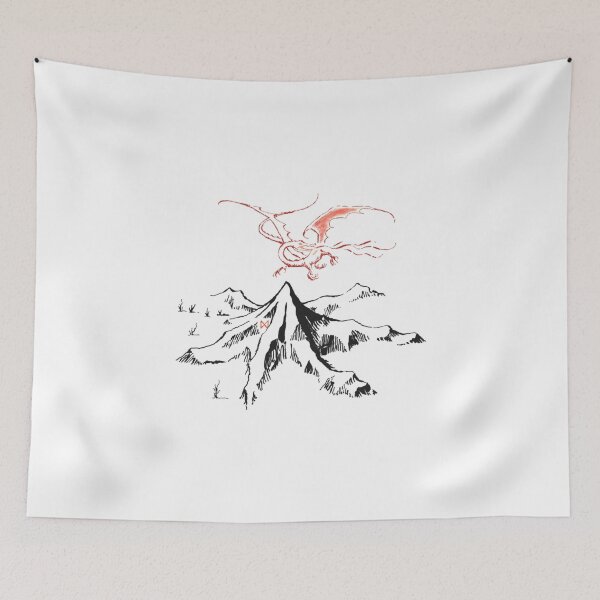 Item preview, Red Dragon Above A Single Solitary Peak  Fan Art  designed and sold by Threadrock.