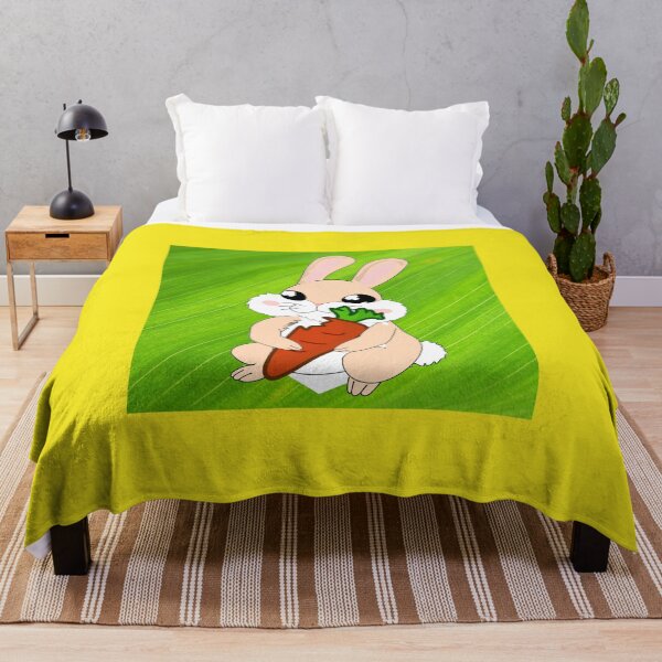Item preview, Print on demand carrot eating happy rabbit designed and sold by ThamaraiSelvi.