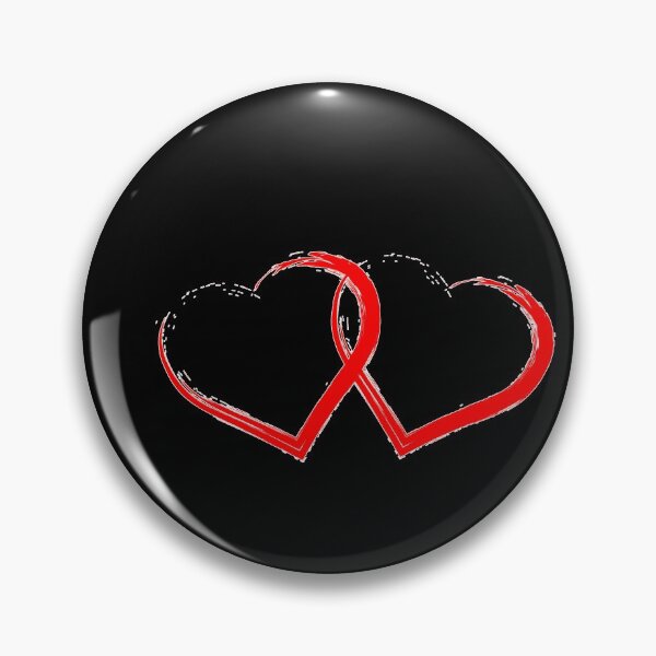 Item preview, two red hearts, black background designed and sold by harrizon.