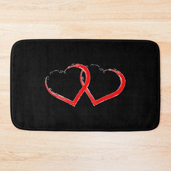 Item preview, two red hearts, black background designed and sold by harrizon.