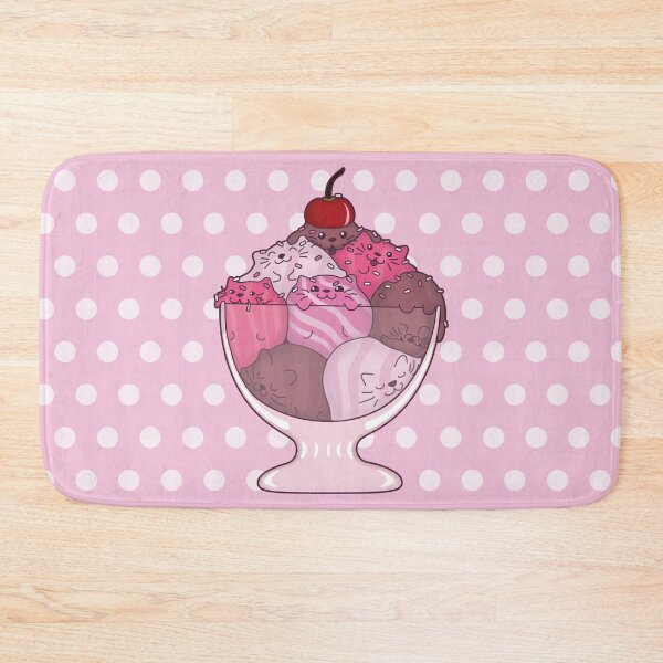Item preview, Kawaii Kitten Icecream Sundae with Cherry and Sprinkles designed and sold by Hayley Adams.