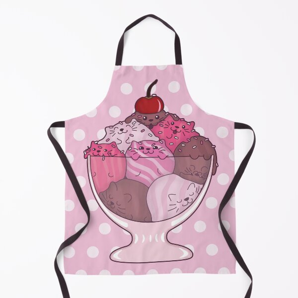 Item preview, Kawaii Kitten Icecream Sundae with Cherry and Sprinkles designed and sold by Hayley Adams.