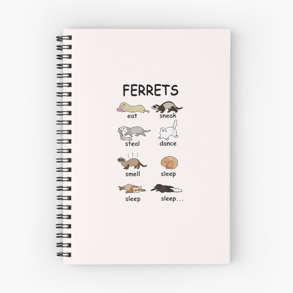 Aperçu de l'œuvre Les furets mangent se faufilent volent dansent sentent dorment créée et vendue par AmelieFritsch.