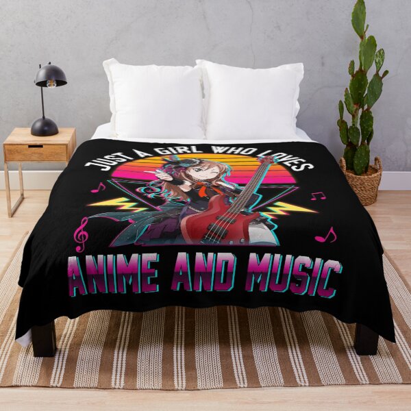 Item preview, play guitar Just girl who loves anime and music art designed and sold by JuanaGregbone.