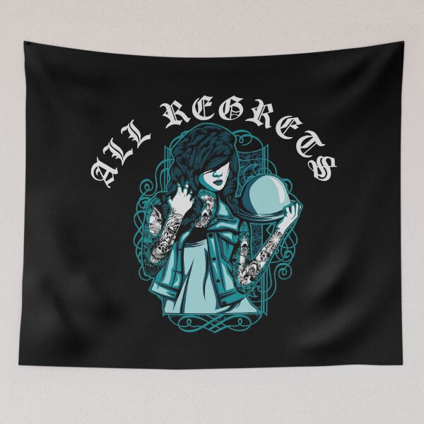 Item preview, All Regrets Blindfold Tattoo Girl designed and sold by darknessjeff86.