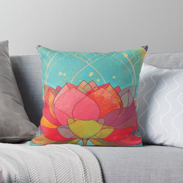 space lotos Throw Pillow