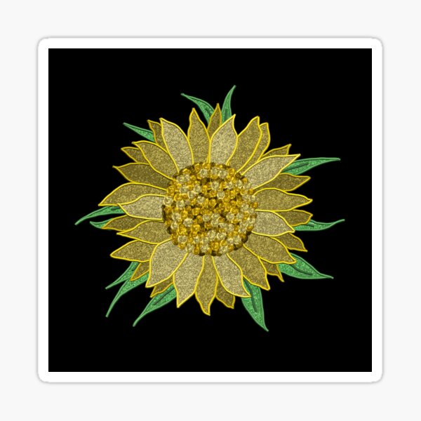 Sunflower - oil painting Sticker