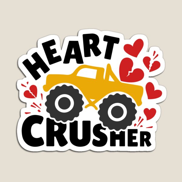 Item preview, Heart Crusher - Funny & Lovely Gift for Your Valentines (White-Colorful) designed and sold by Respire2020.
