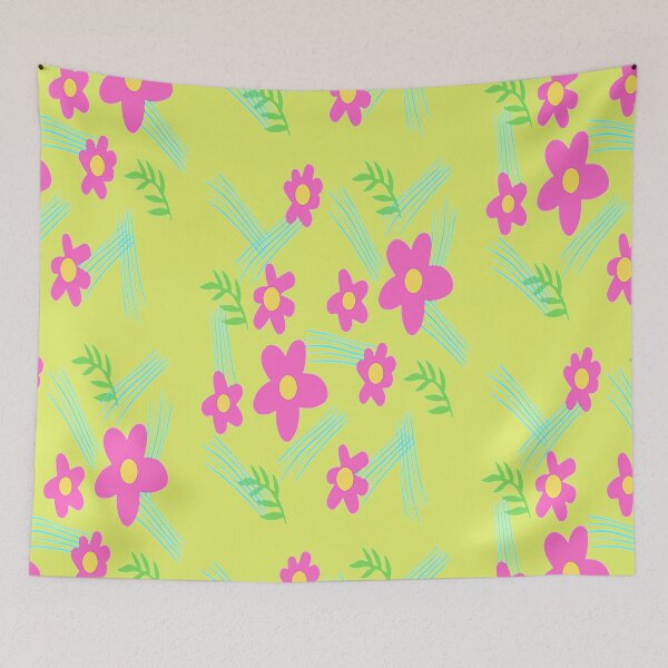 Item preview, Floral design Summertime Happiness, Floral Boho  Retrostyle  Artsy Arte Abstracto, inspired by nature designed and sold by Adri Barnard.