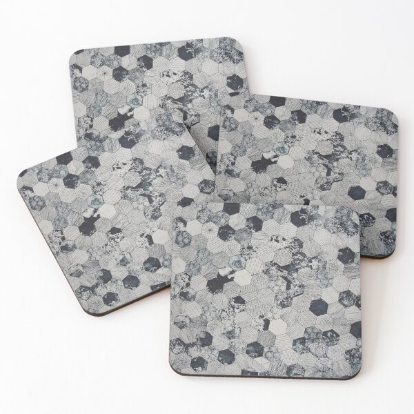 Item preview, Black and White Honey comb marble tile - marble pattern designed and sold by anzus13carlett.