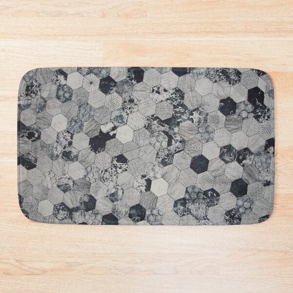 Item preview, Black and White Honey comb marble tile - marble pattern designed and sold by anzus13carlett.