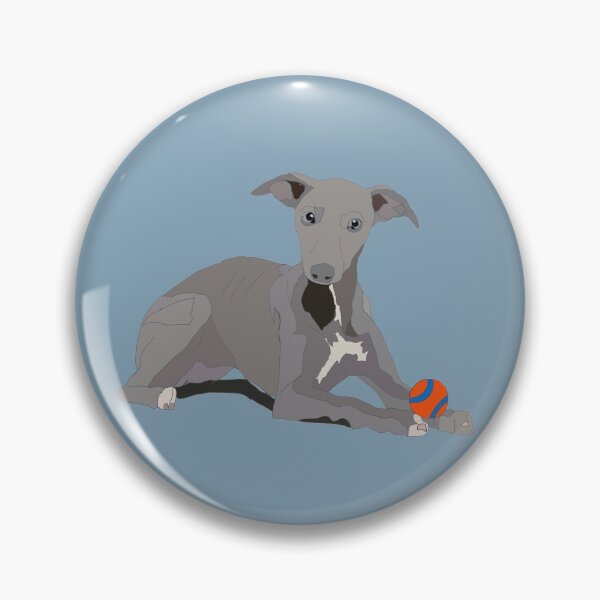 Item preview, Grey whippet with toy  designed and sold by Leatextileart.