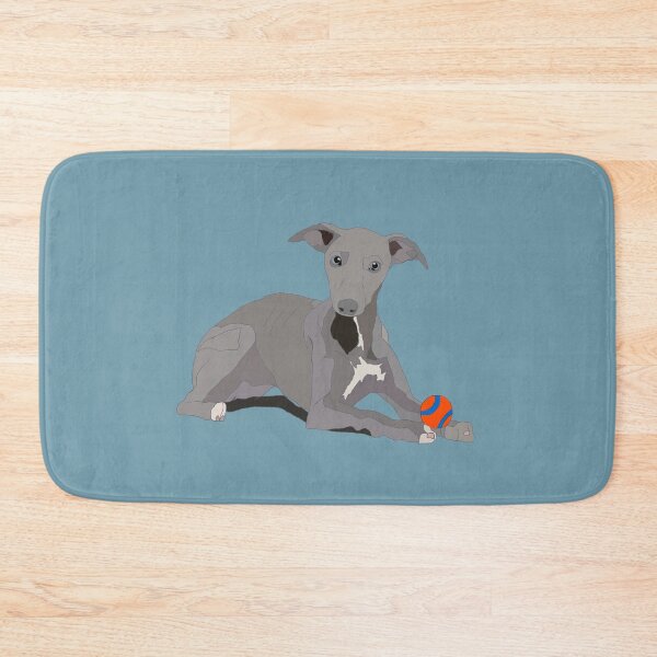 Item preview, Grey whippet with toy  designed and sold by Leatextileart.
