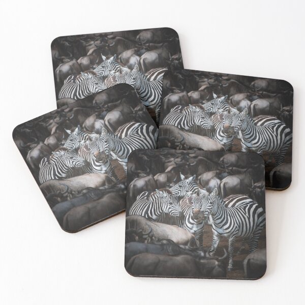 Item preview, Zebra group in the middle of a herd of wildebeest designed and sold by Ingo Gerlach.