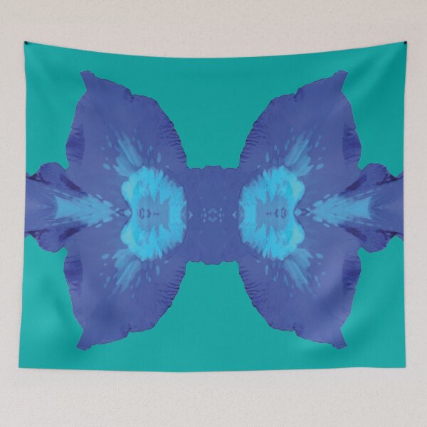 Item preview, My butterfly-blue green background designed and sold by CSouissi.