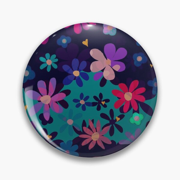Item preview, Cute Bright Flowers with Aqua Splodges designed and sold by KizzyW.