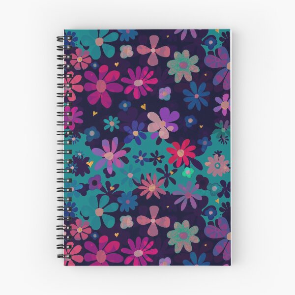 Item preview, Cute Bright Flowers with Aqua Splodges designed and sold by KizzyW.