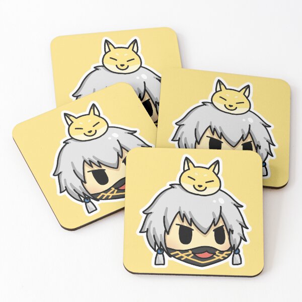Item preview, Nakigitsune touken ranbu chibi head designed and sold by Morcawork.