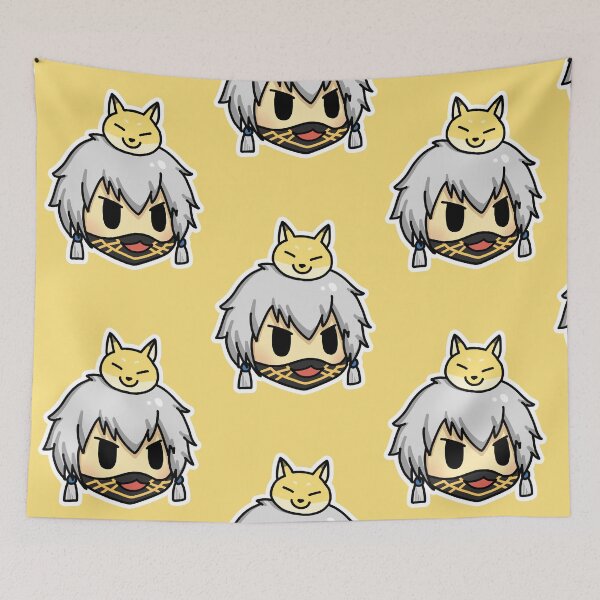 Item preview, Nakigitsune touken ranbu chibi head designed and sold by Morcawork.