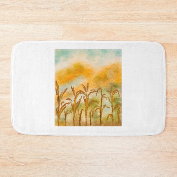 Item preview, Landscape watercolor painting cornfields corn fall  designed and sold by atiksugiwara.