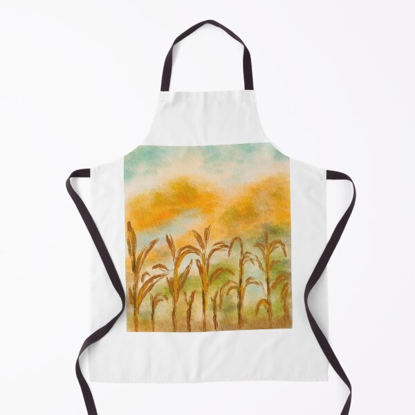 Item preview, Landscape watercolor painting cornfields corn fall  designed and sold by atiksugiwara.