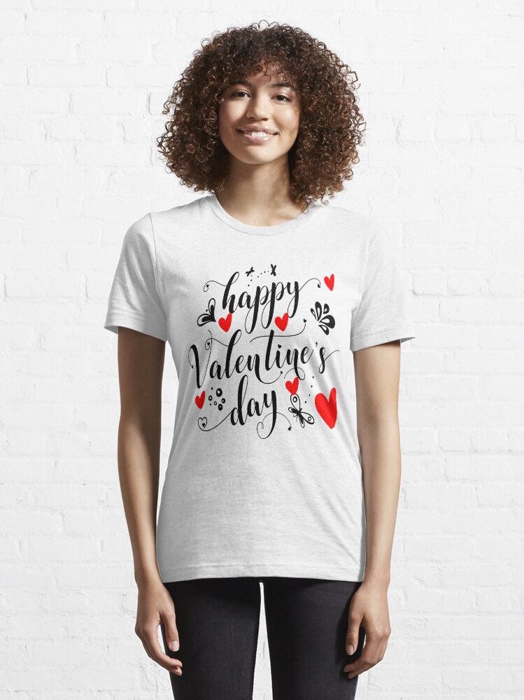 Alternate view of Happy Valentine"s Day Essential T-Shirt