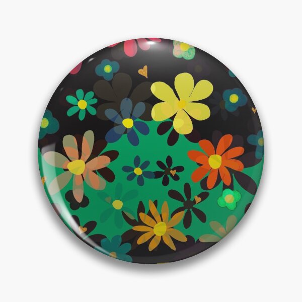 Item preview, Cute Bright Flowers with Green Splodges designed and sold by KizzyW.