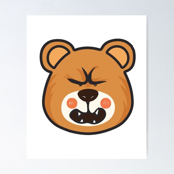 Item preview, Angry Bear Head designed and sold by EverythingKawai.