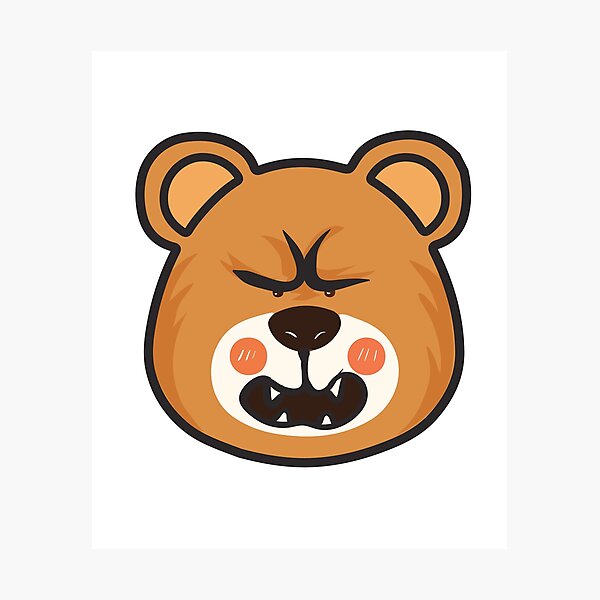 Item preview, Angry Bear Head designed and sold by EverythingKawai.