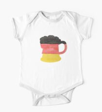 Stein or Mug of Beer in Water Colors of German Flag One Piece - Short Sleeve