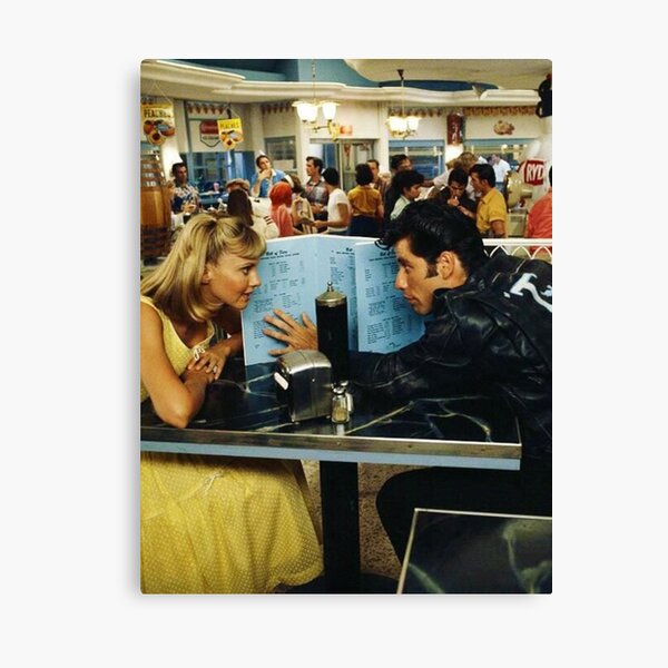 Olivia Newton-John and John Travolta in 'Grease', 1978 Canvas Print