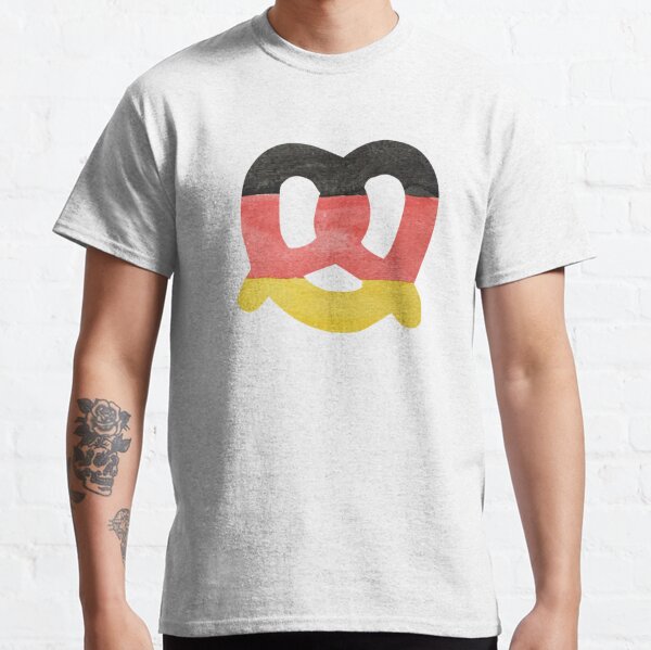 Pretzel in Hand-Painted Water Colors of German Flag Classic T-Shirt