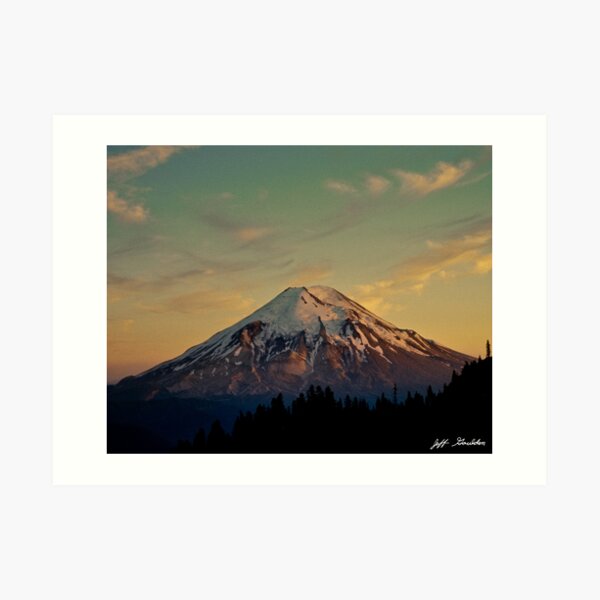 Mount Saint Helens at Sunset Before the Eruption Art Print