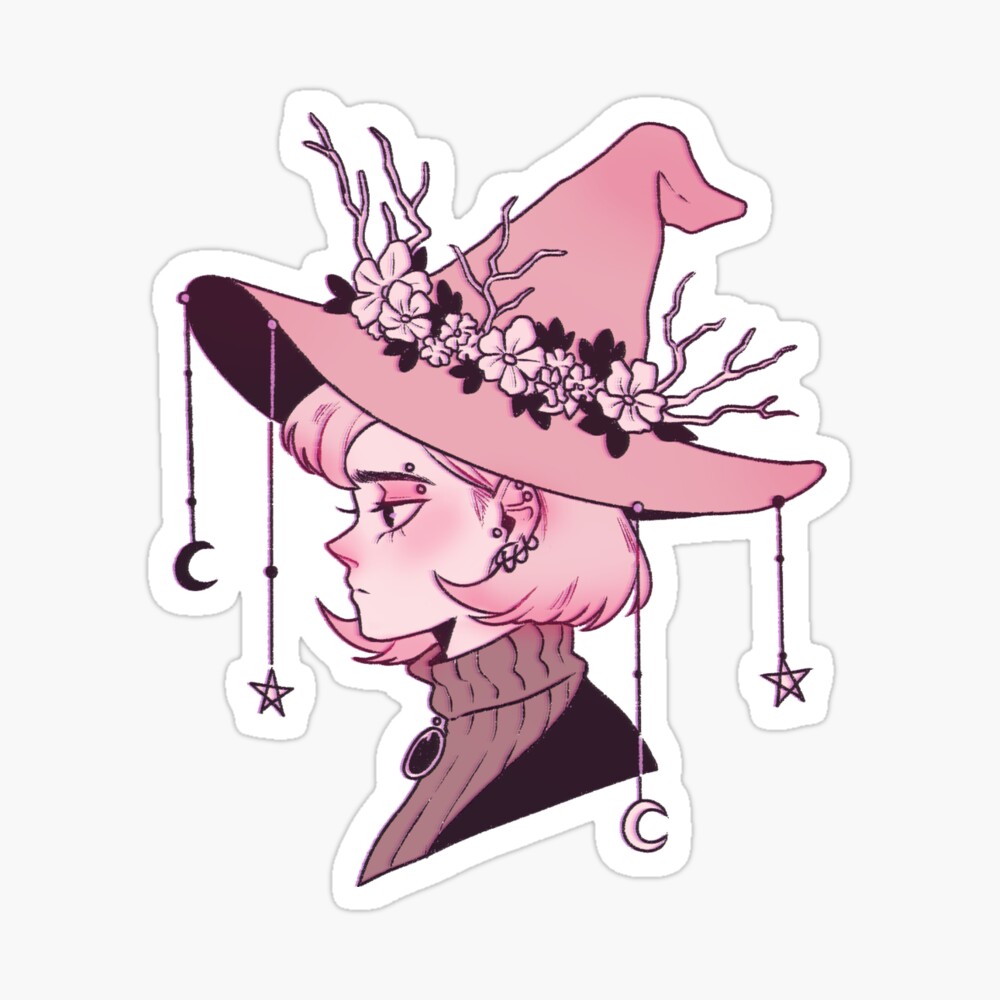 Pastel Witch Sticker for Sale by ploless