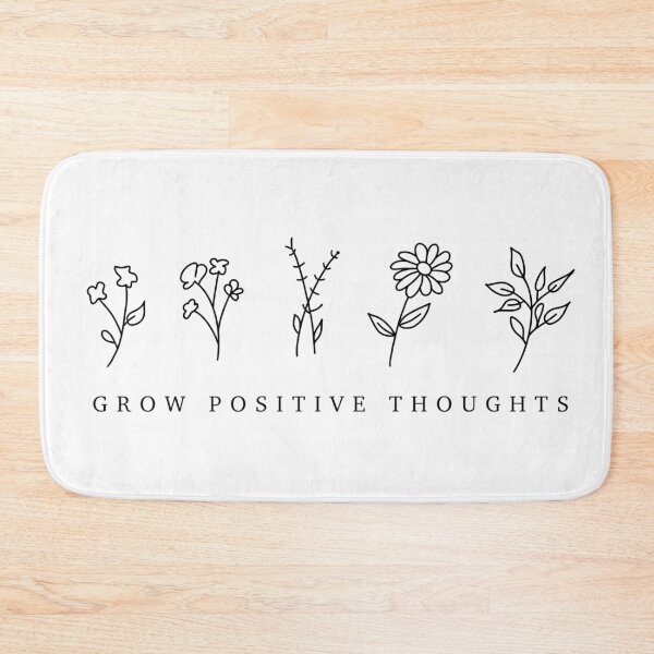 Item preview, Grow positive thoughts flowers lettering designed and sold by FrankaB.