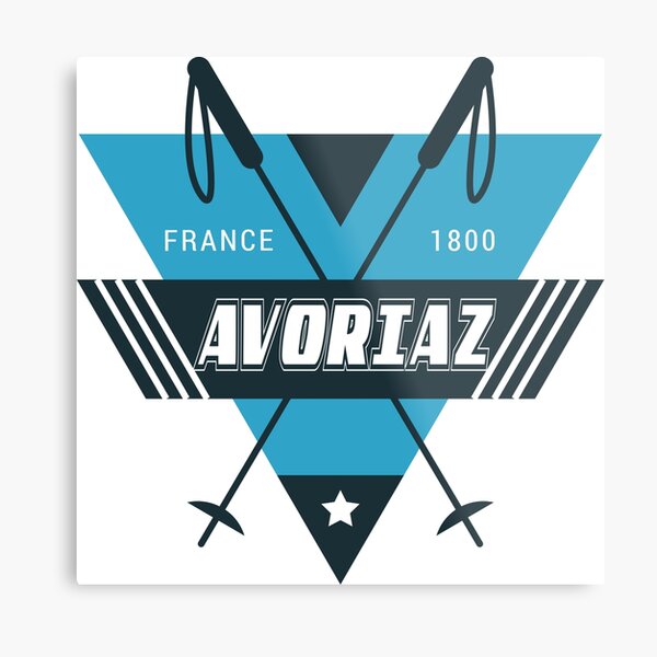 Funny Morzine Avoriaz Ski T-Shirt Gift Metal Print