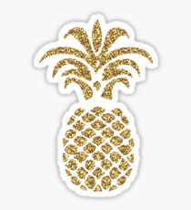 Sparkly Gold Pineapple Sticker