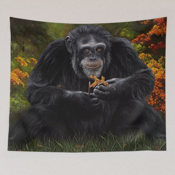 Item preview, Simple pleasures, chimpanzee portrait designed and sold by Debra Dickson.