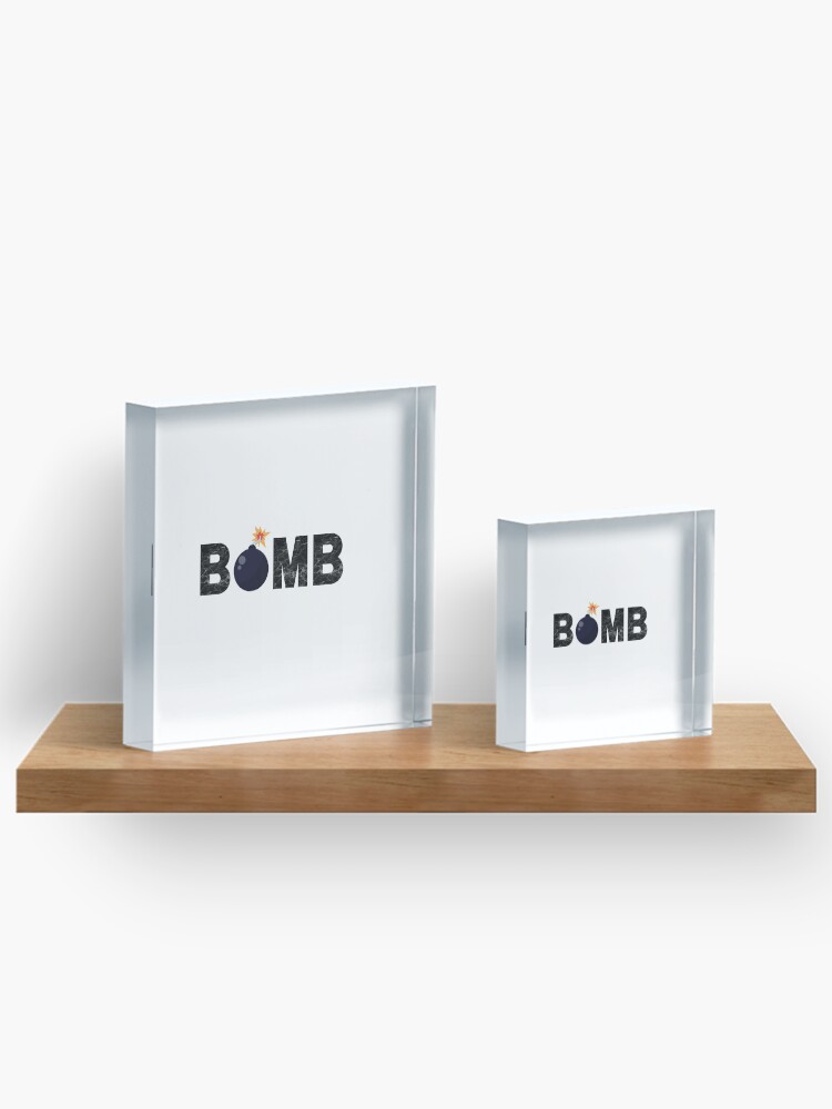 Thumbnail 3 of 5, Acrylic Block, BOMB designed and sold by PureGeometry.
