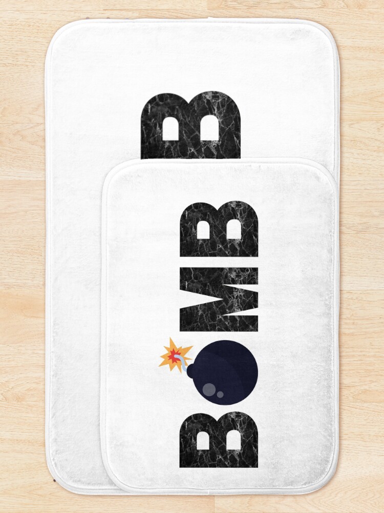Thumbnail 5 of 6, Bath Mat, BOMB designed and sold by PureGeometry.