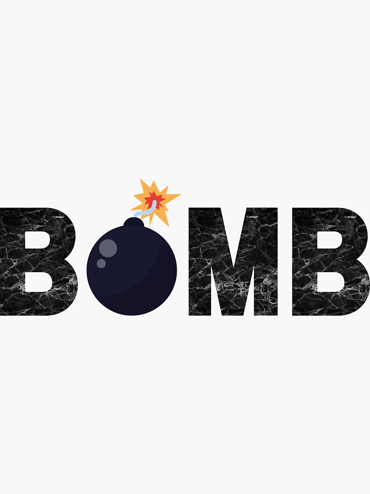 Thumbnail 3 of 3, Sticker, BOMB designed and sold by PureGeometry.