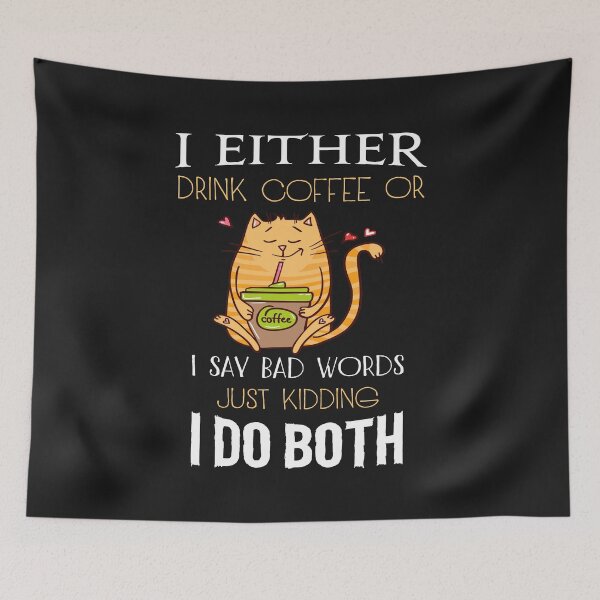 Item preview, i either drink coffee or i say bad words just kidding i do both T-Shirt designed and sold by Pitchou07.