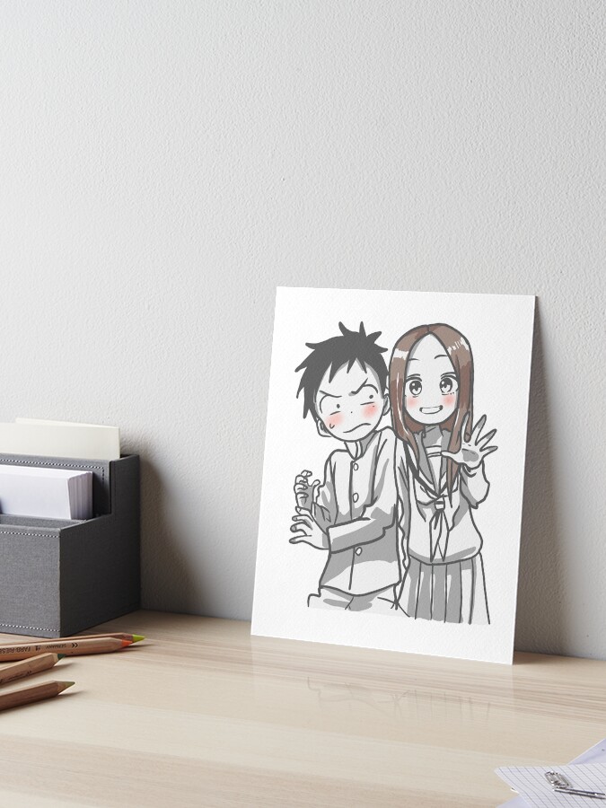 takagi-san and nishikata (karakai jouzu no takagi-san) drawn by