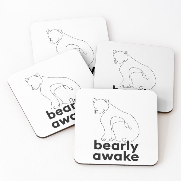 Item preview, Bearly awake. Pun intended. Funny animal saying with bear. designed and sold by TrueType.