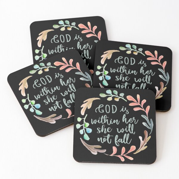 Item preview, Psalm 46:5 Watercolor Wreath - Blue Green designed and sold by amazingjoy.