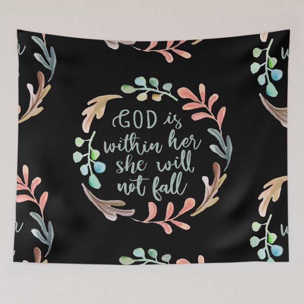 Item preview, Psalm 46:5 Watercolor Wreath - Blue Green designed and sold by amazingjoy.
