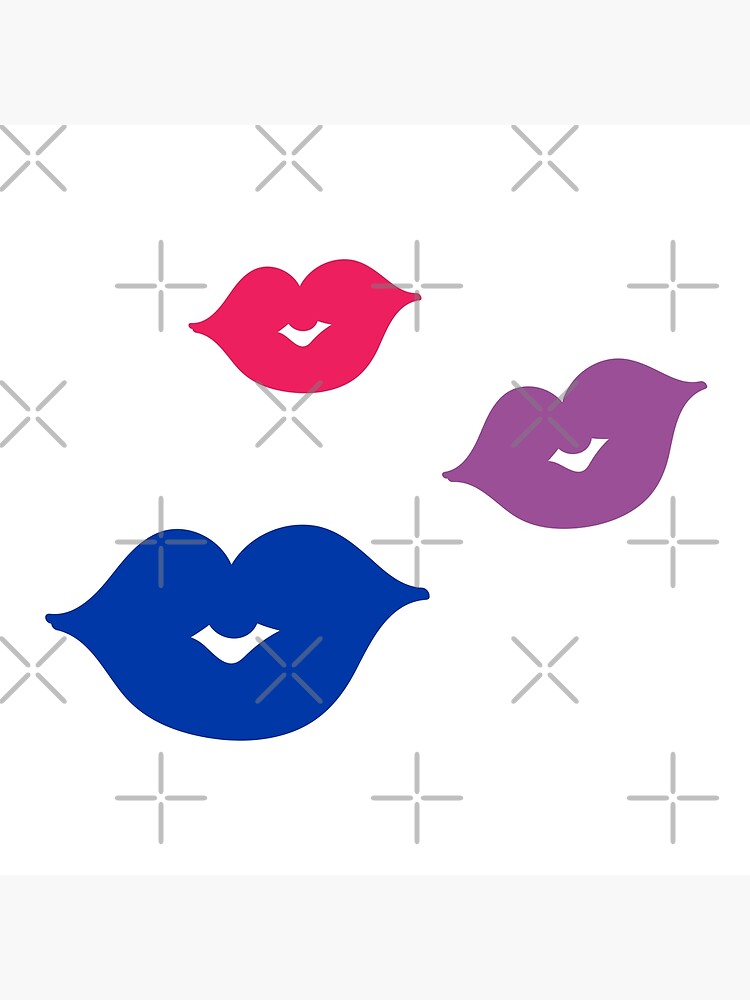 Discreet Bisexual Pride Lips Poster By Meicha Redbubble