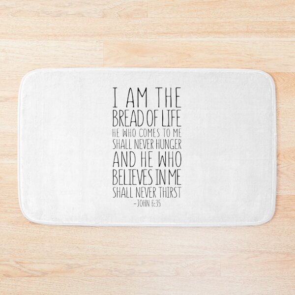 Item preview, I Am The Bread Of Life, John 6:35, Bible Verse, Christian Gift, Scripture Art, Christian Decor designed and sold by aenaonartwork.